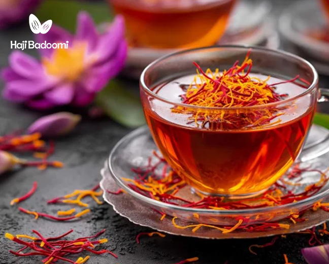 12. چای زعفران بهترین دمنوش برای ناراحتی گوارشی