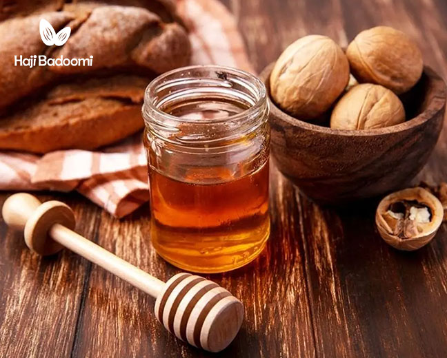 جدول تغذیه ای خواص گردو و عسل