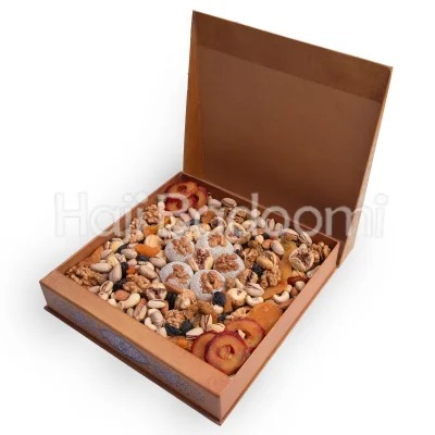 باکس آجیل یلدایی طرح سیمرغ بهشتی 1300 گرمی