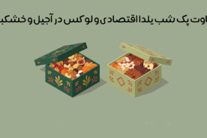 تفاوت پک شب یلدا اقتصادی و لوکس در آجیل و خشکبار