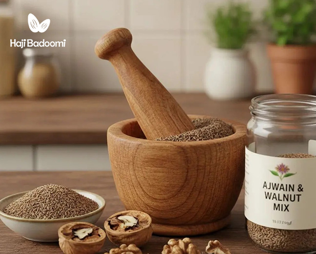 روش آماده کردن معجون زنیان و گردو