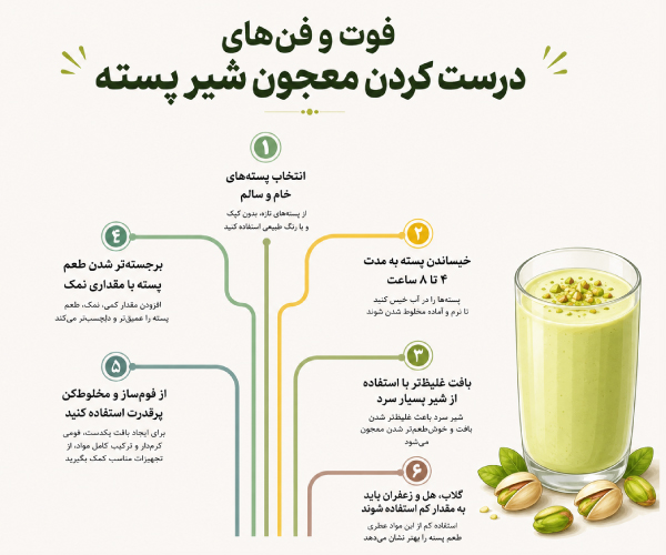 طرز درست کردن شیر پسته