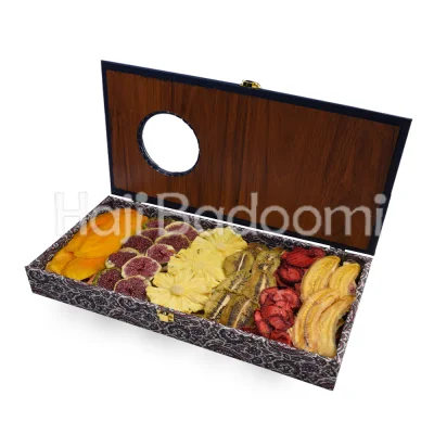 باکس میوه خشک طرح ترمه و چرم 800 گرمی