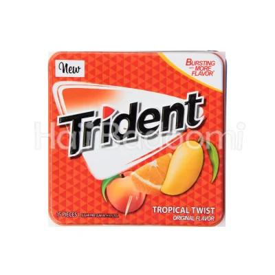 آدامس تریدنت فلزی با طعم میوه های گرمسیری  35 گرمی