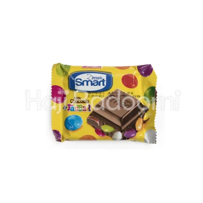 شکلات تخته ای شیری با مغز اسمارتیز دریم اسمارت شیرین عسل 50 گرمی