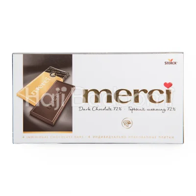 شکلات تخته ای تلخ 72 درصد مرسی 100 گرمی