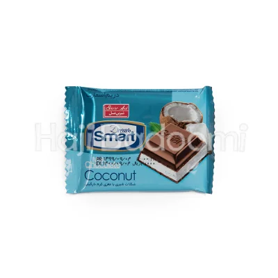 شکلات تخته ای شیری با مغز کرم نارگیلی دریم اسمارت شیرین عسل 18 گرمی