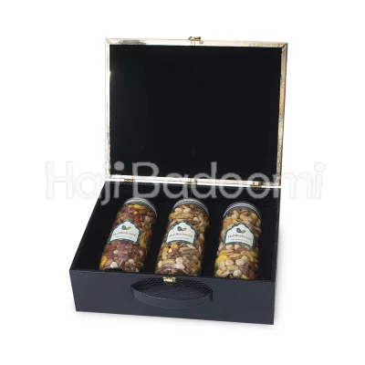 باکس آجیل لاکچری شیشه ای مدل سوین 1500 گرمی