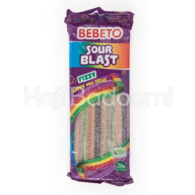 پاستیل شکری نواری ببتو میوه ای 180 گرمی
