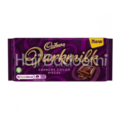 شکلات تخته ای با تکه های کرانچی کاکائو دارک میلک کدبری 85 گرمی