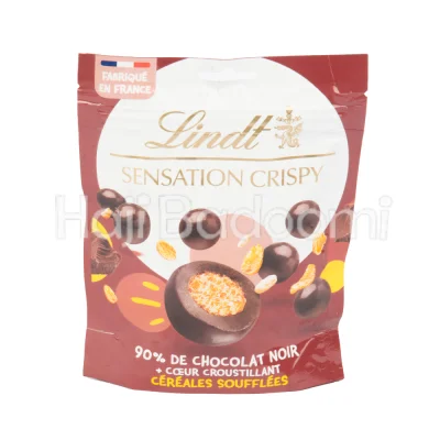 دراژه لینت سنسیشن شکلاتی تلخ 90 درصد با مغز غلات 140 گرمی