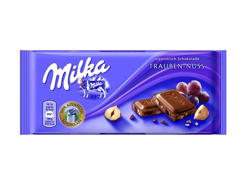 طعم بینظیرشکلات با مغز فندق و انگور