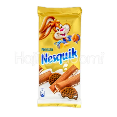 شکلات تخته ای نسکوئیک نستله با تکه های بیسکوئیت 100 گرمی