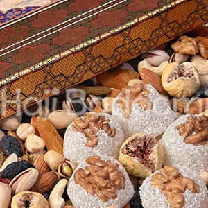باکس آجیل یلدایی طرح خاتم ایران  1200 گرمی