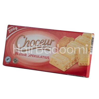 شکلات تخته ای چوکر سفید با مغز اسپکولاس 200 گرمی