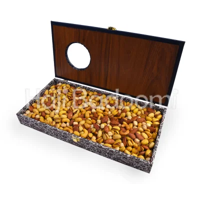 باکس آجیل شور طرح ترمه و چرم 900 گرمی