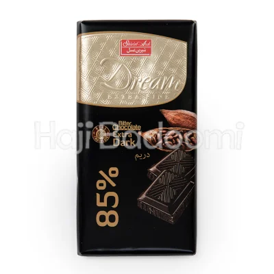 شکلات تخته ای تلخ 85 درصد دریم شیرین عسل 100 گرمی