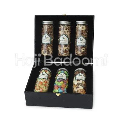 باکس آجیل لاکچری شیشه ای مدل آیهان 2800 گرمی