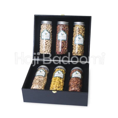 باکس آجیل لاکچری شیشه ای مدل لیام 2500 گرمی
