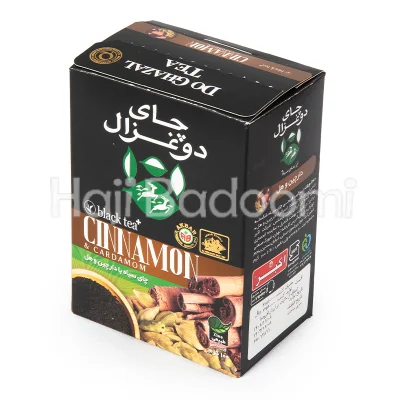چای سیاه دو غزال با دارچین و هل 100 گرمی