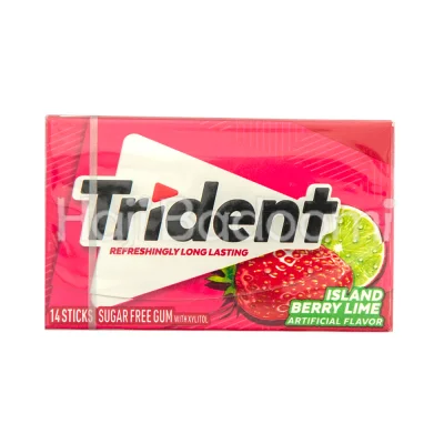 آدامس تریدنت بدون شکر با طعم توت فرنگی و لیمو 27 گرمی