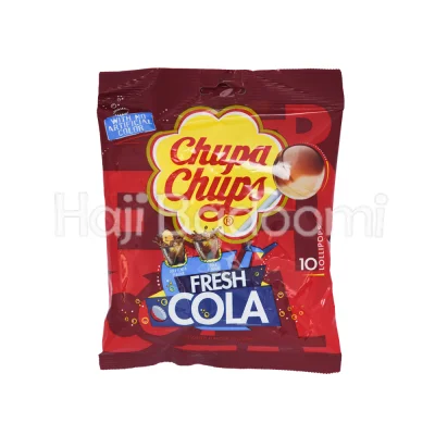 آبنبات چوبی چوپا چوپس کولا تازه 10 عددی 120گرمی