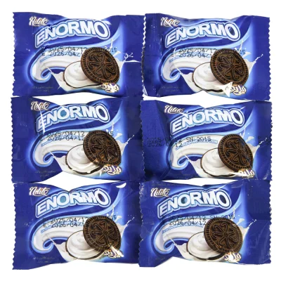 بیسکویت مینی انورمو کاکائویی کرم دار نیلی تو
