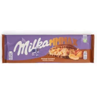 شکلات تخته ای تری ام مکس میلکا با مغز کارامل و بادام زمینی 276 گرمی