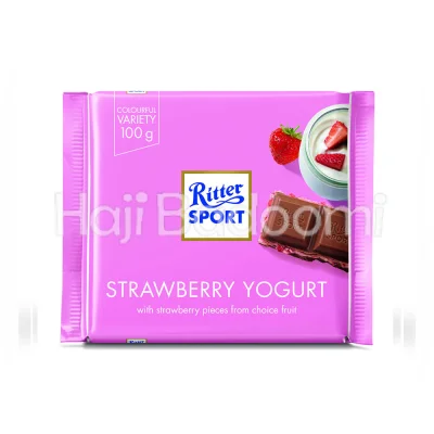 شکلات تخته ای ماست و توت فرنگی ریتر اسپرت 100 گرمی