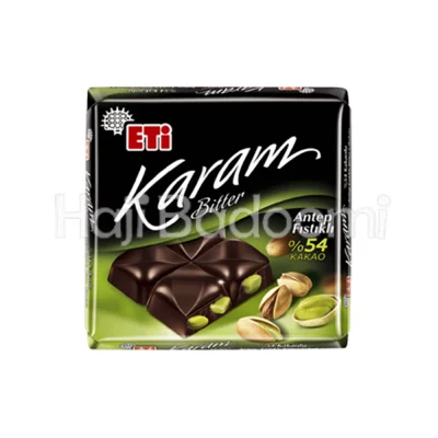 شکلات تخته ای تلخ 54 درصد پسته ای اتی کارام 60 گرمی