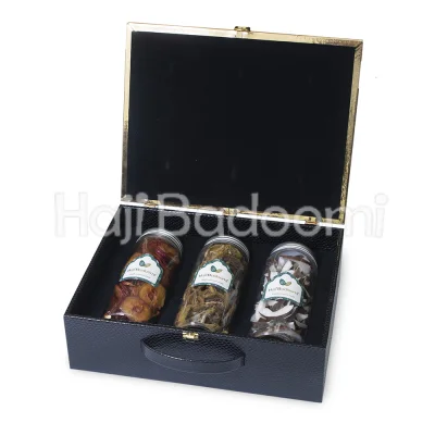 باکس میوه خشک لاکچری شیشه ای مدل پانا 900 گرمی