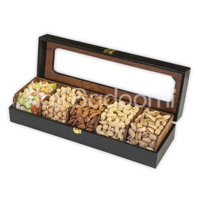 باکس آجیل چرمی مدل پیشکش 1500 گرمی