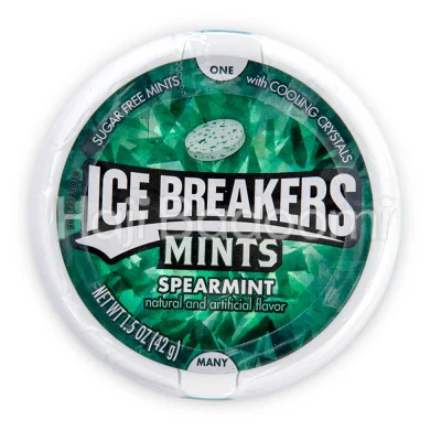 آبنبات خوش بو کننده دهان بدون شکر آیس برکرز با طعم نعناع تند 42 گرمی