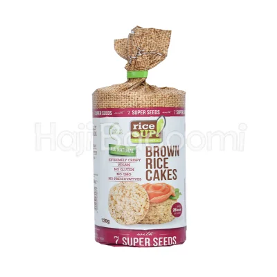 رایس کیک برنج قهوه ای هفت غله رایس آپ 120 گرمی