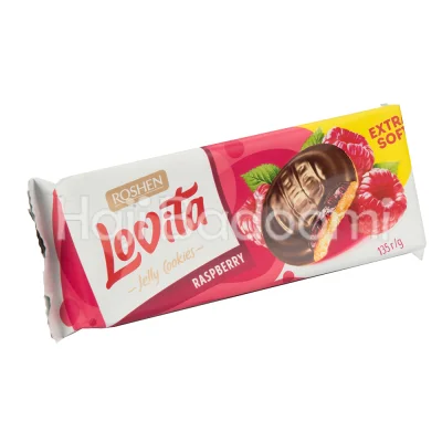 بیسکویت روشن لاویتا با ژله رزبری و روکش شکلات 135 گرمی