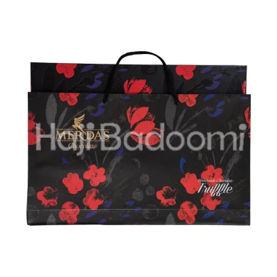 شکلات کادویی ترافل مرداس طرح گل قرمز