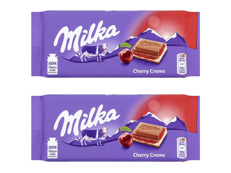 شکلات با کرم گیلاس میلکا