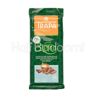 شکلات تخته ای شیری تراپا با استویا بدون گلوتن و شکر افزوده 75 گرمی