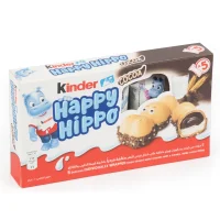 شکلات کیندر هپی هیپو کاکائو و بیسکویت 5 عددی 100 گرمی
