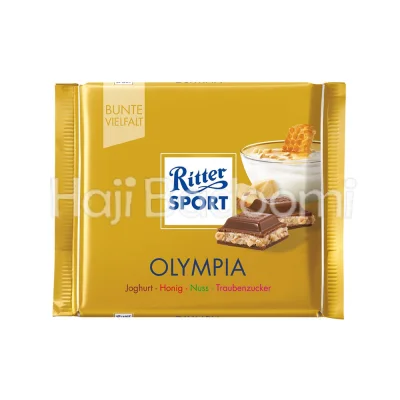 شکلات تخته ای با طعم ماست و عسل و فندق المپیا ریتر اسپرت 100 گرمی