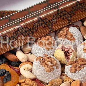 باکس آجیل یلدایی طرح خاتم ایران پنجره ای 900 گرمی