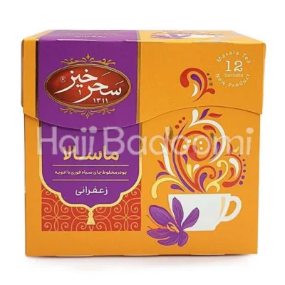 چای ماسالا زعفرانی کیسه ای سحرخیز 12 عددی 180 گرمی