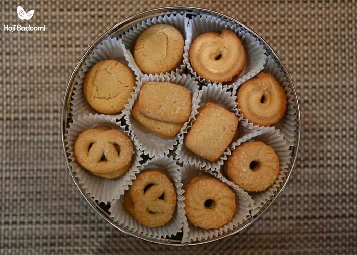 انواع بیسکویت خارجی جعبه فلزی: بیسکویت خارجی قوطی royal dansk