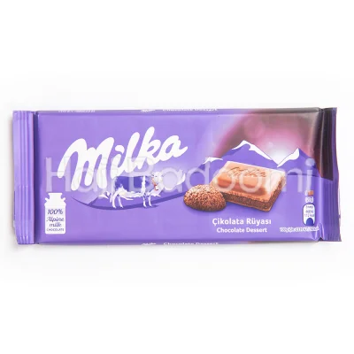 شکلات تخته‌ای میلکا با طعم دسر شکلات 100 گرمی