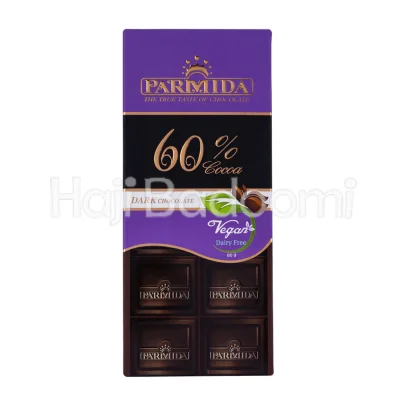 شکلات تخته ای تلخ 60 درصد پارمیدا 80 گرمی