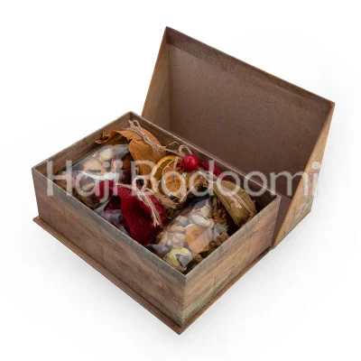 باکس هدیه شب یلدا طرح گلستان نگاره یک 600 گرمی
