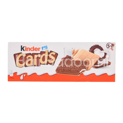 شکلات تخته ای کیندر کاردز 5 عددی 128 گرمی