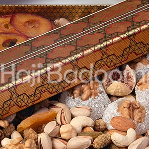 باکس آجیل یلدایی طرح خاتم ایران پنجره ای 1200 گرمی