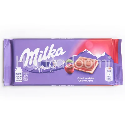شکلات تخته‌ ای میلکا با کرم گیلاس 100 گرمی