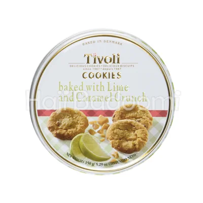 کوکی تیولی جعبه فلزی با طعم لیمو و کارامل کرانچی 150 گرمی